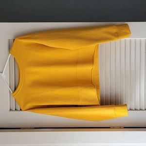 Zyia mustard cutoff crewneck Sweatshirt